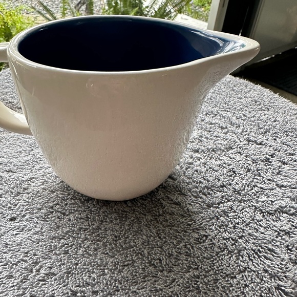 New. Rae Dunn Pour Creamer Navy interior. - Picture 3 of 5